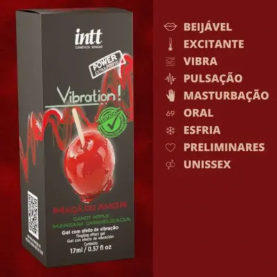 Vibration Power Maçã Do Amor  17ml- Gel Extra Forte Vibra Aquece E Lubrifica - Image 8