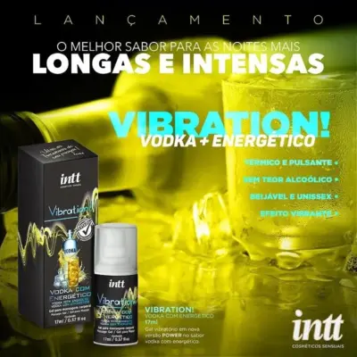 Vibration Power Vodka Com Energético 17ml - Gel Extra Forte Vibra Aquece E Lubrifica - Image 5