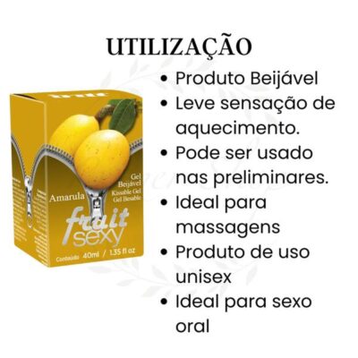 Fruit Sexy Amarula - Gel Beijável Com Efeito Quente 40g - Image 5