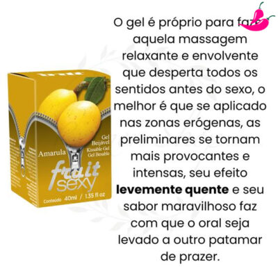 Fruit Sexy Amarula - Gel Beijável Com Efeito Quente 40g - Image 7
