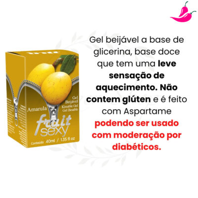 Fruit Sexy Amarula - Gel Beijável Com Efeito Quente 40g - Image 9