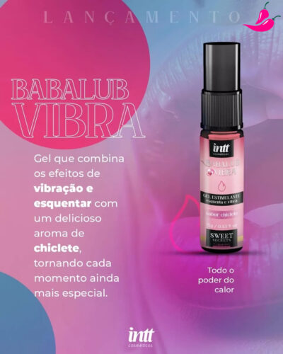 Babalub Vibra Hot 15G - Lubrificante Babalub Sabor Chiclete - Image 8