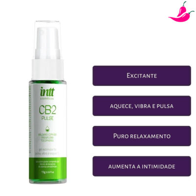 Pulse Cb2 Excitante Unissex 15ml - Efeito Quente E Vibratório - Image 10