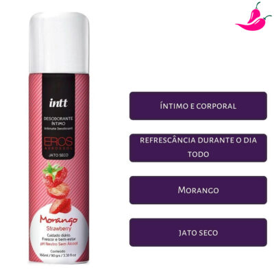 Desodorante Íntimo E Corporal Eros 166ml - Aroma Morango - Image 7