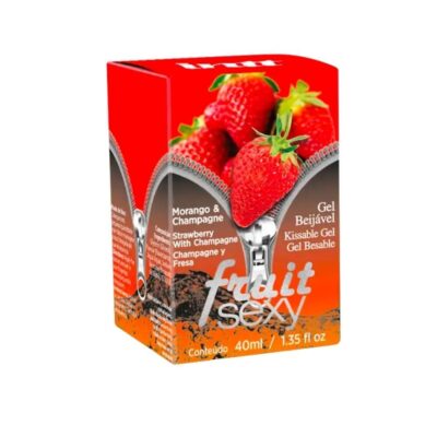 Fruit Sexy Gel Beijável Sabor Morango & Champagne 40ml Intt - Image 2