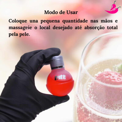 Fruit Sexy Gel Beijável Sabor Morango & Champagne 40ml Intt - Image 5