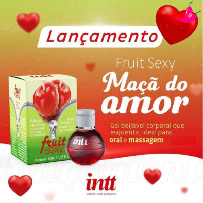 Fruit Sexy Gel Beijável Sabor Maçã do Amor 40ml Intt - Image 6