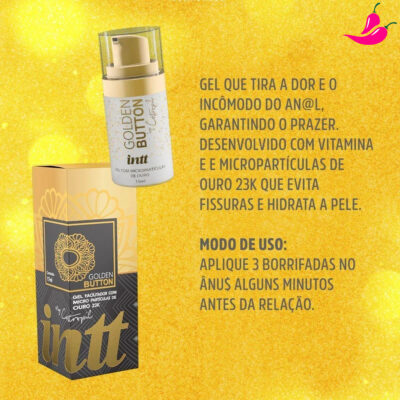 Golden Button 17ml - Gel Lubrificante Com Particulas De Ouro 23K - Image 4