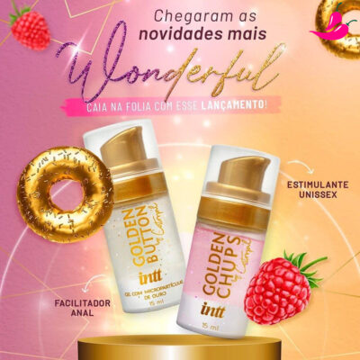 Golden Chups 17Ml - Gel Lubrificante Beijável Sabor Bala de Fromboesa - Image 3