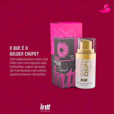Golden Chups 17Ml - Gel Lubrificante Beijável Sabor Bala de Fromboesa - Image 7