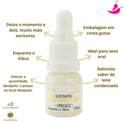 Permita-se Gel Excitante Unissex - Esquenta e Vibra 15ml Intt - Image 8