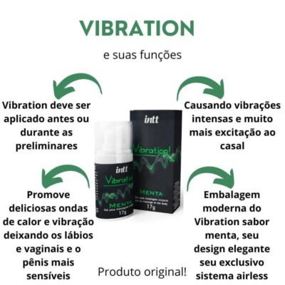 Vibration Menta Gel 17ml - Gel Extra Forte Vibra Aquece E Lubrifica - Image 5