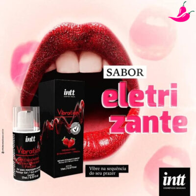 Vibration Morango Gel - Efeito de Vibração, Pulsação E Aquecimento 17Ml - Image 6